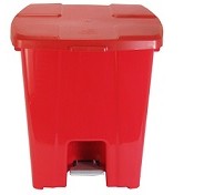 P30 – CESTO PLÁSTICO QUADRADO COM PEDAL PLÁSTICO 30L E ARO INTERNO.